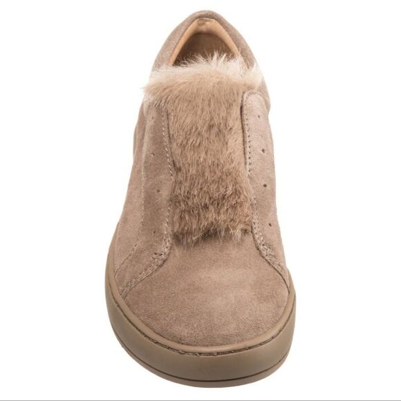 Franco Sarto Core Anoro Faux Fur Zip Sneakers Black Suede  Franco Sarto Faux Fur Slip on Sneakers